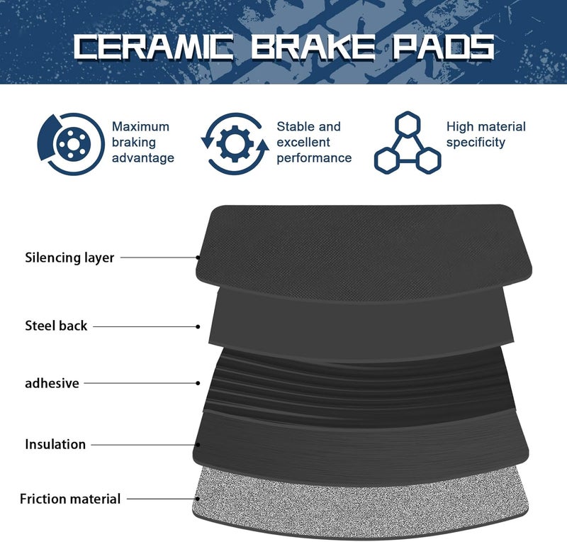 HECHENQICHE Front Ceramic Brake Pads for Audi Q5 - Image 3
